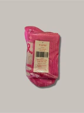 Pink Crew Socks - Breast Cancer Awareness